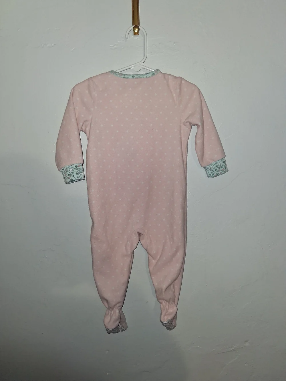 Carter's White Footed One-Piece with Pink, Yellow & Teal Animal Print